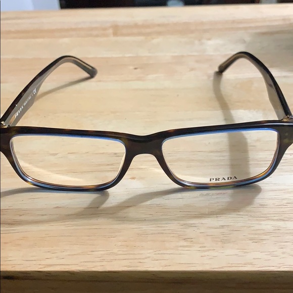 PRADA WOMENS PR16MV blue/Brown eyewear NWT - Picture 1 of 7